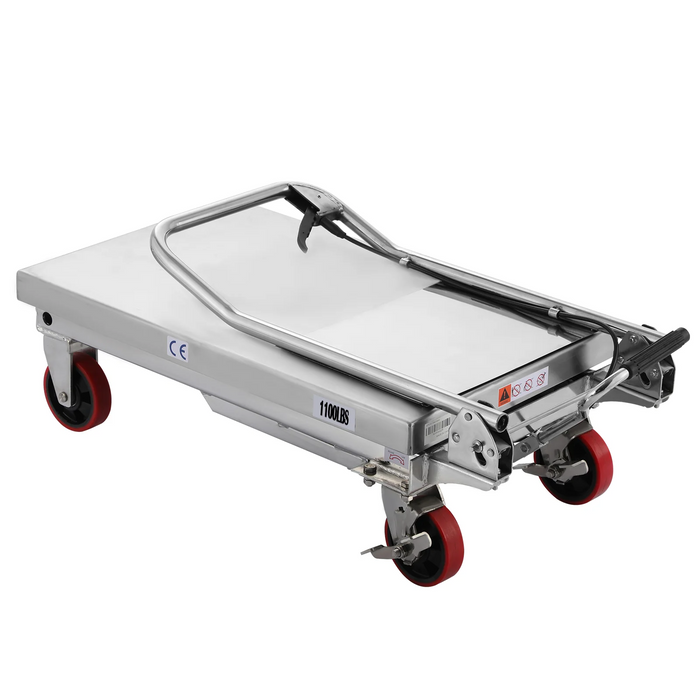 Apollo Single Scissor Lift Table 1100lb. 35.4" lifting height - Stainless