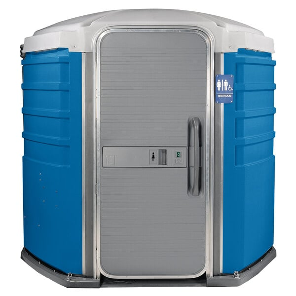 PolyJohn  We'll Care III Blue Wheelchair Accessible Portable Restroom