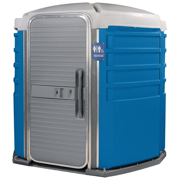 PolyJohn  We'll Care III Blue Wheelchair Accessible Portable Restroom