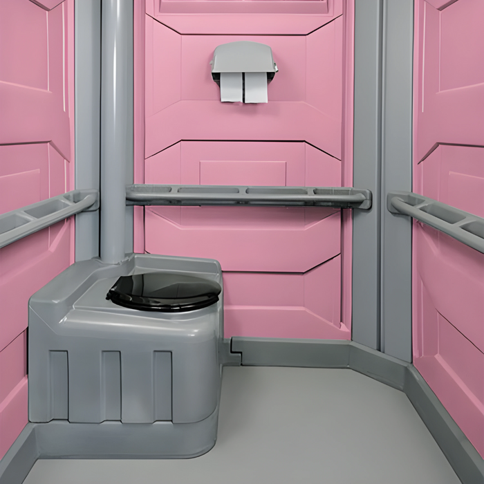 PolyJohn Comfort XL Wheelchair Accessible Portable Restroom Pink
