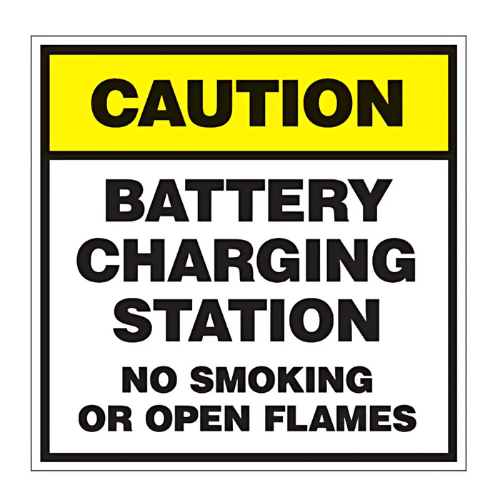 Seton Caution - Battery Charging Station No Smoking Sign