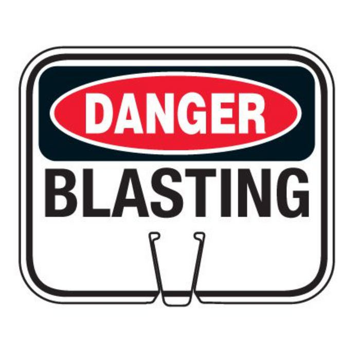 Seton Blasting Cone Signs - Danger Blasting