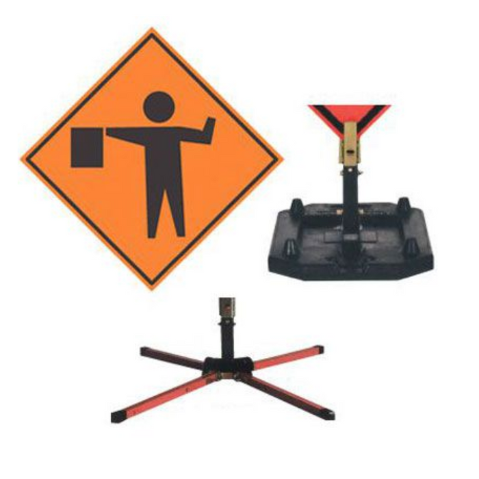 Seton Roll-Up Flagger Signs