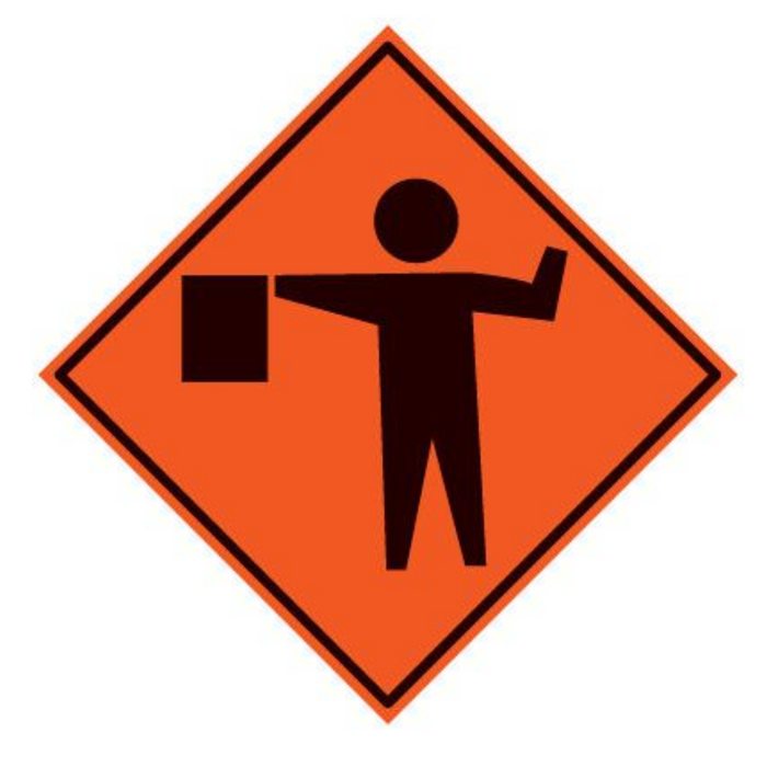 Seton Roll-Up Flagger Signs