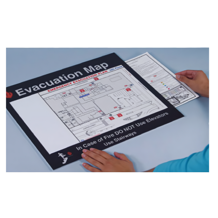 Seton Emergency Evacuation Insert Frames- Evacuation Map In Case Of Fire Do Not Use Elevators