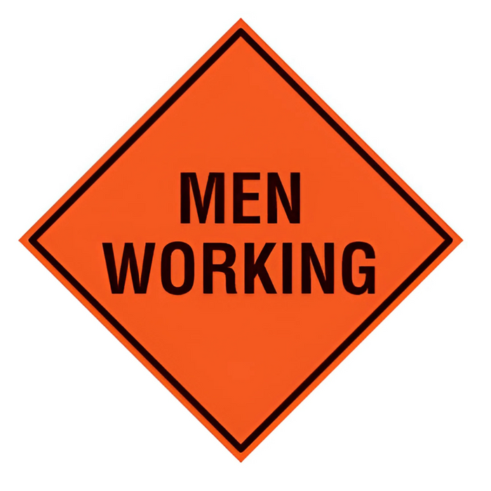 Seton Roll-Up Sign - Men Working