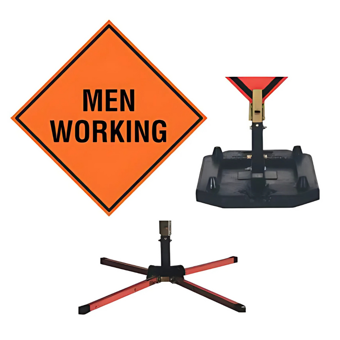 Seton Roll-Up Sign - Men Working