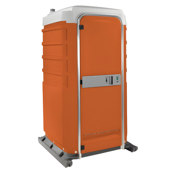PolyJohn Fleet Premium Portable Restroom with Freshwater / Recirculating Flush Tank Orange