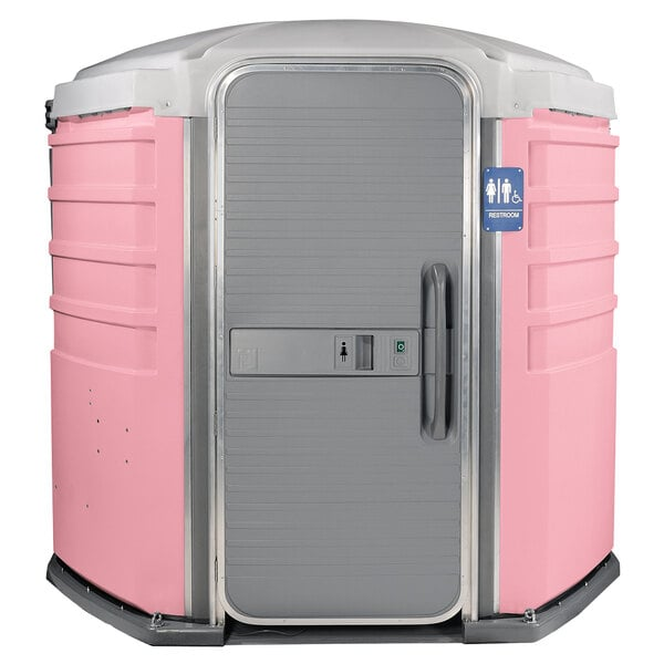 PolyJohn We'll Care III Pink Wheelchair Accessible Portable Restroom