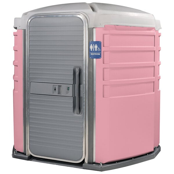 PolyJohn We'll Care III Pink Wheelchair Accessible Portable Restroom