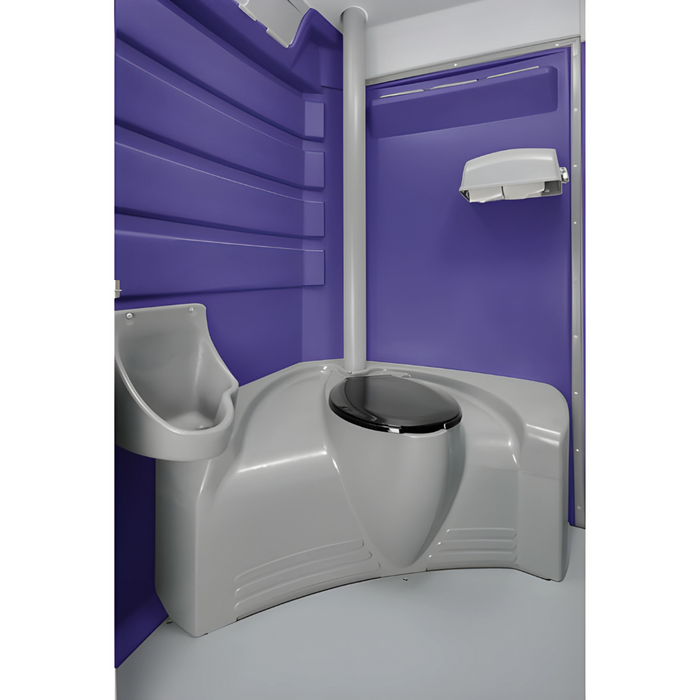 PolyJohn Fleet Premium Portable Restroom with Freshwater / Recirculating Flush Tank Purple