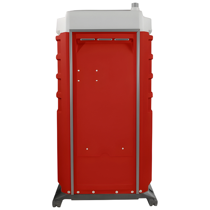 PolyJohn Fleet Premium Portable Restroom with Freshwater / Recirculating Flush Tank Red