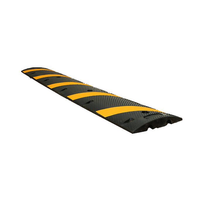 Parkwarehouse Speed Bump - Molded Rubber - 5-10 MPH - 12" Wide x 2" Tall