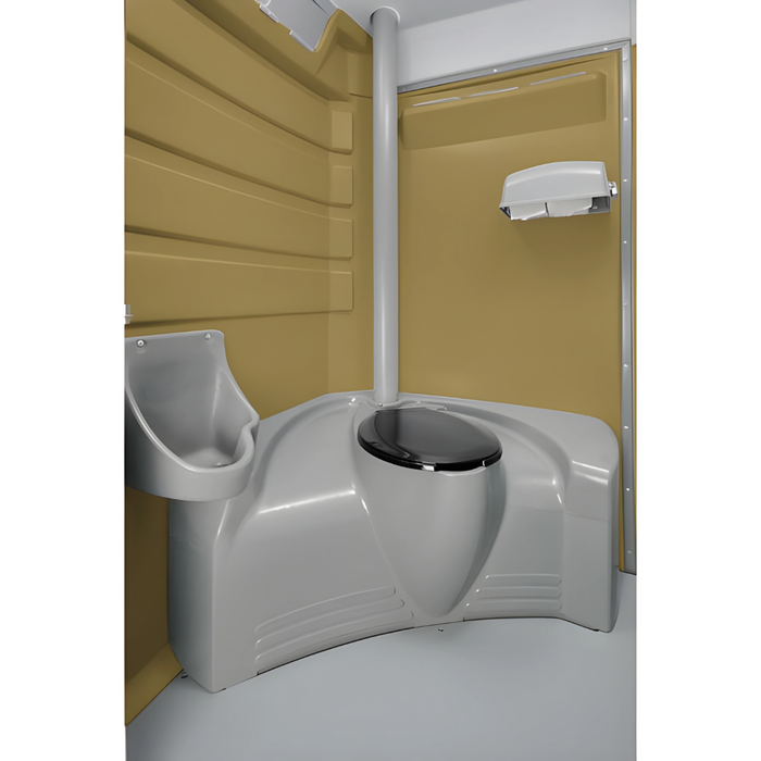 PolyJohn Fleet Premium Portable Restroom with Freshwater / Recirculating Flush Tank Tan
