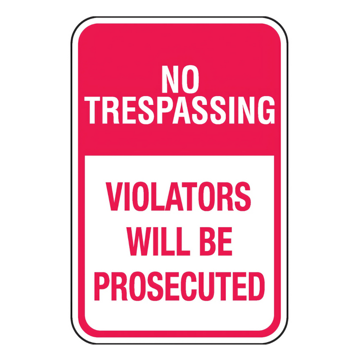 Seton Property Security Sign - No Trespassing Violators