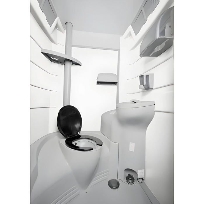 PolyJohn Fleet Premium Portable Restroom with Freshwater / Recirculating Flush Tank White