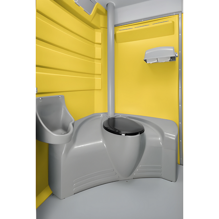 PolyJohn Fleet Premium Portable Restroom with Freshwater / Recirculating Flush Tank Yellow