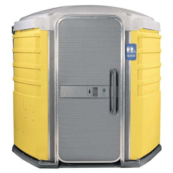 PolyJohn We'll Care III Yellow Wheelchair Accessible Portable Restroom