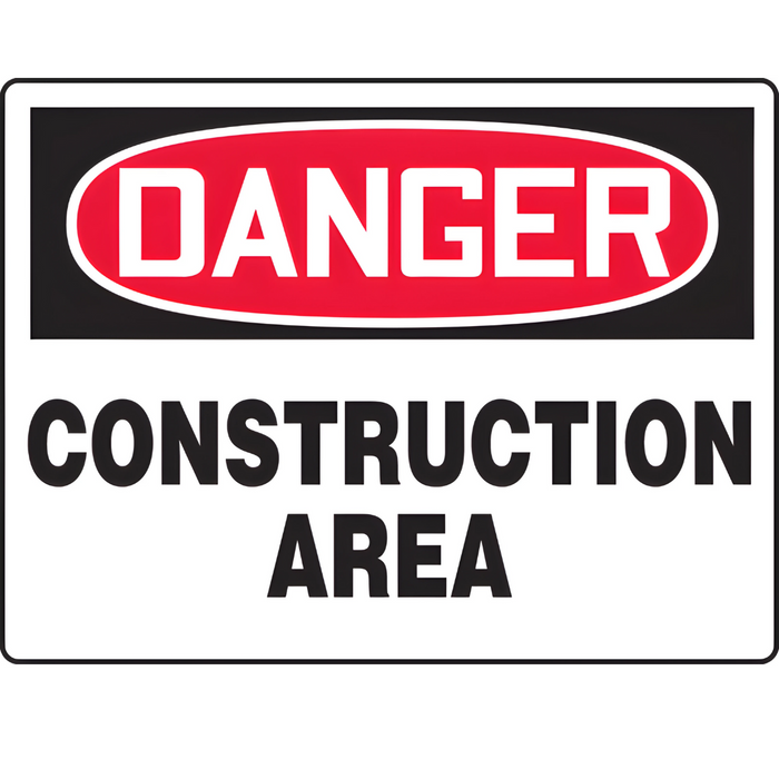 Selectum MCRT100XL BIGSigns OSHA Danger Safety Sign: Construction Area Accu-Shield
