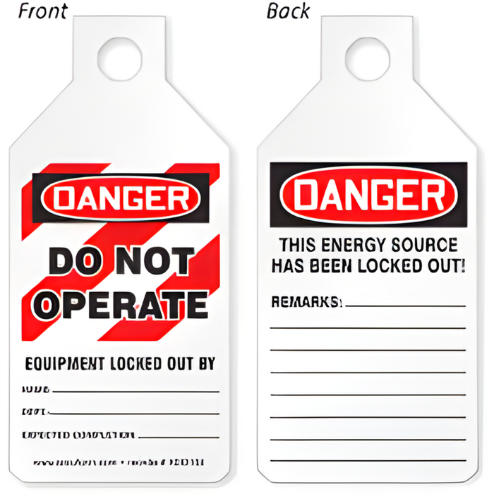 Go Vets Accuform KDD164 Stopout® Tab Tags Danger Do Not Operate Plastic KDD164