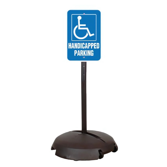 Seton EZ-Roll Sign Stanchion Systems - Handicapped Parking Sign