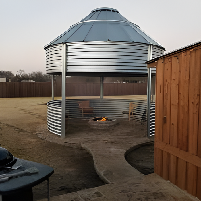 Sioux Steel 15' Galvanized Steel Tankzebo - Durable Outdoor Grain Bin Gazebo