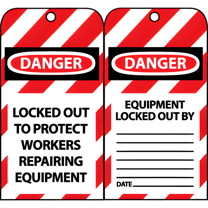Go Vets Lockout Tags - Locked Out To Protect Workers Repairing Equipment LOTAG22