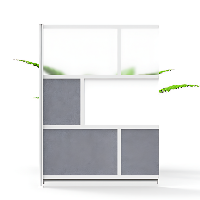 Go Vets Modular Room Divider Overall H:70 ,W(Inch):53, Overall Depth:15.75 ,Construction: Welded ,Material: Aluminum , Color: Gray MW-5370-FCG