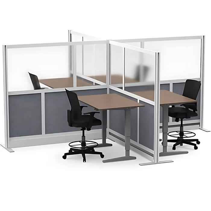 Go Vets Modular Room Divider Overall H:70 ,W(Inch):53, Overall Depth:15.75 ,Construction: Welded ,Material: Aluminum , Color: Gray MW-5370-FCG