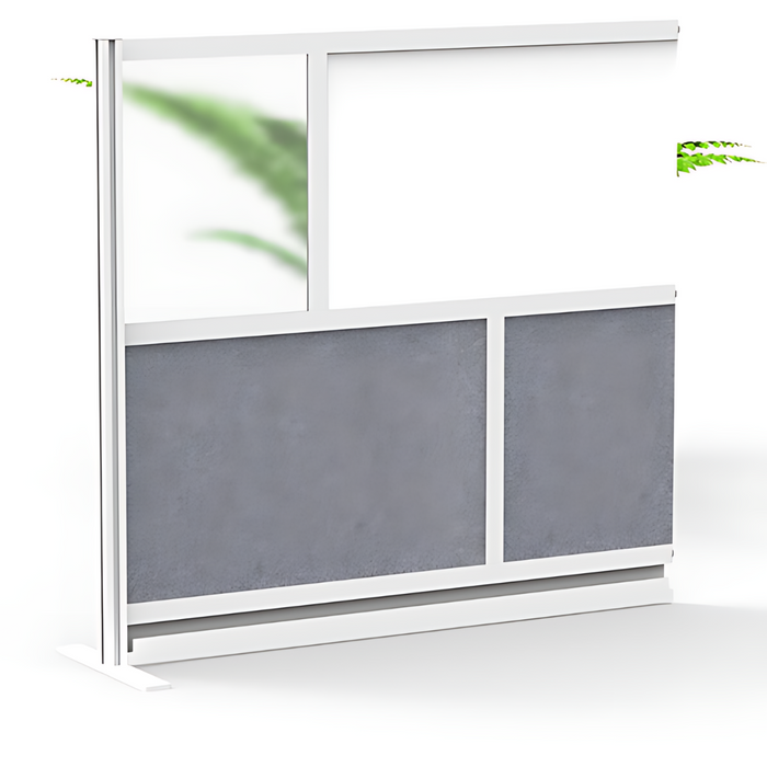 Go Vets Modular Room Divider Overall H: 48 , W(Inch): 53 , Overall Depth: 15.75 , Construction: Welded , Material: Aluminum , Color: Gray MW-5348-XFCG