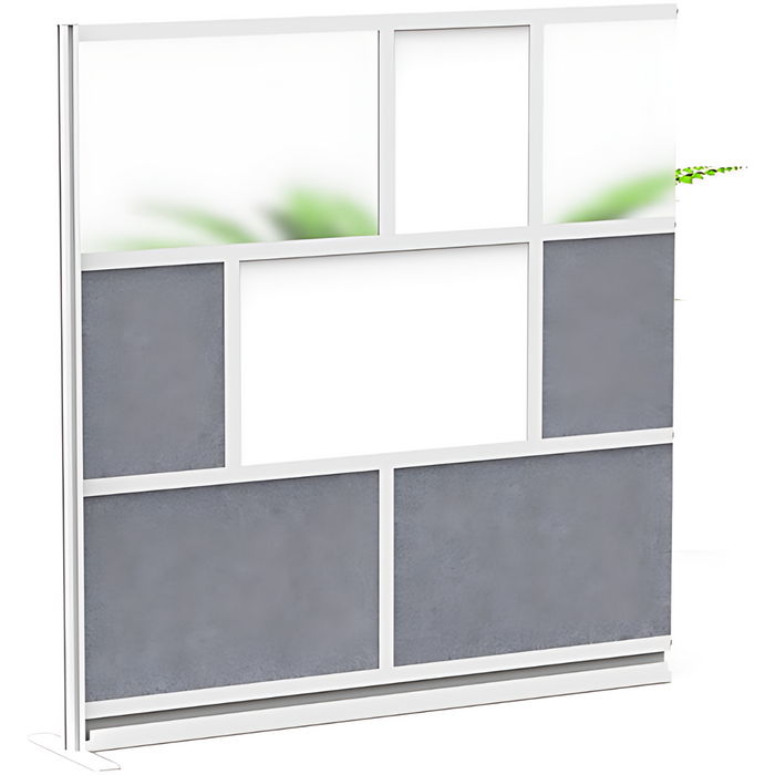 Go Vets Modular Room Divider Overall Height: 70 , Width (Inch): 70 , Overall Depth: 15.75 , Construction: Welded , Material: Aluminum , Color: Gray MW-7070-XFCG