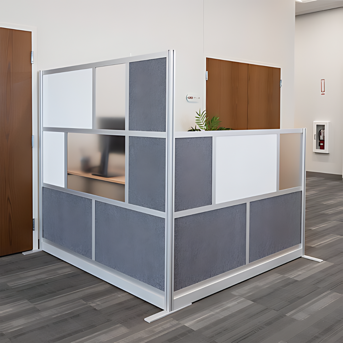 Go Vets Modular Room Divider Overall Height: 70 , Width (Inch): 70 , Overall Depth: 15.75 , Construction: Welded , Material: Aluminum , Color: Gray MW-7070-XFCG