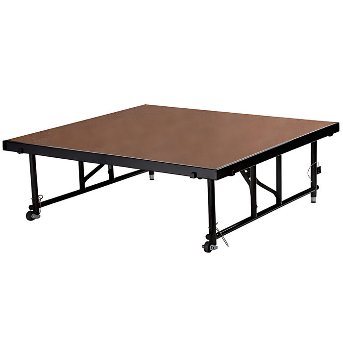 Go Vets National Public Seating Transfix 48" x 48" Adjustable Hardboard Portable Stage - 16" to 24" Height