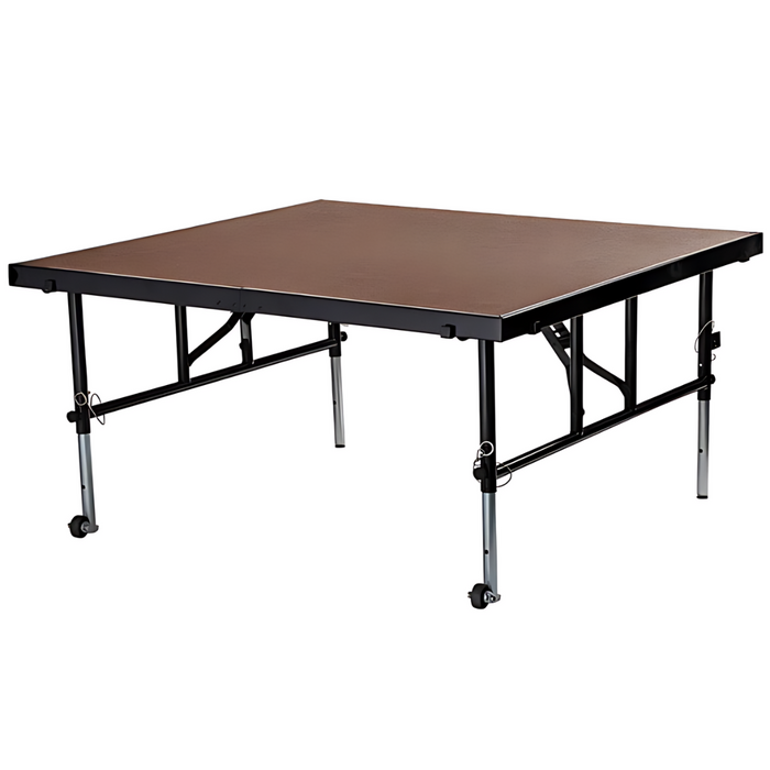 Go Vets National Public Seating Transfix 48" x 48" Adjustable Hardboard Portable Stage - 16" to 24" Height