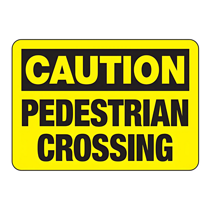 Seton Caution Pedestrian Crossing - Forklift Signs Flat