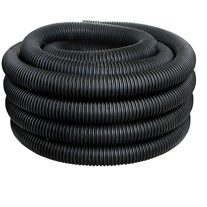 ADS 250' x 4" Black HDPE Perforated Corrugated Single Wall Pipe (Sold per Roll)