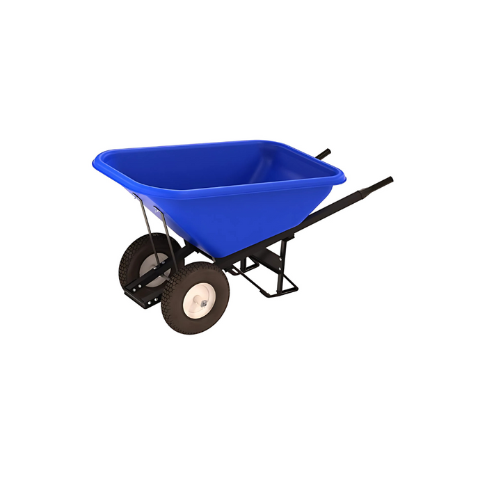 Bon Tool POLY TRAY BARROW - 8 CU FT TRAY - DOUBLE TIRE STEEL HANDLE