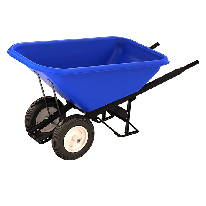 Bon Tool POLY TRAY BARROW - 8 CU FT TRAY - DOUBLE TIRE STEEL HANDLE