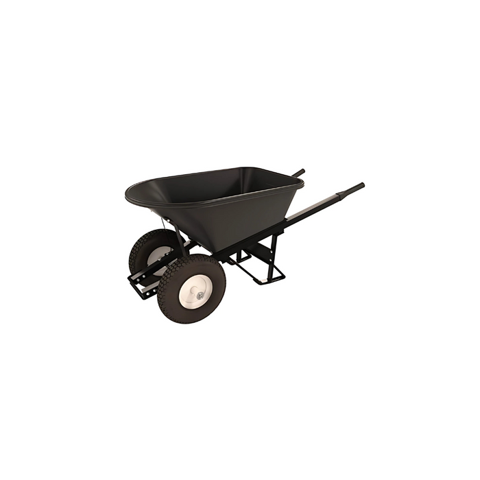 Bon Tool POLY TRAY BARROW - 5 3/4 CU FT - DOUBLE TIRE- STEEL HANDLE