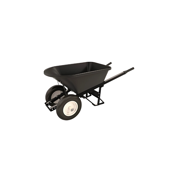 Bon Tool POLY TRAY BARROW - 5 3/4 CU FT - DOUBLE TIRE- STEEL HANDLE