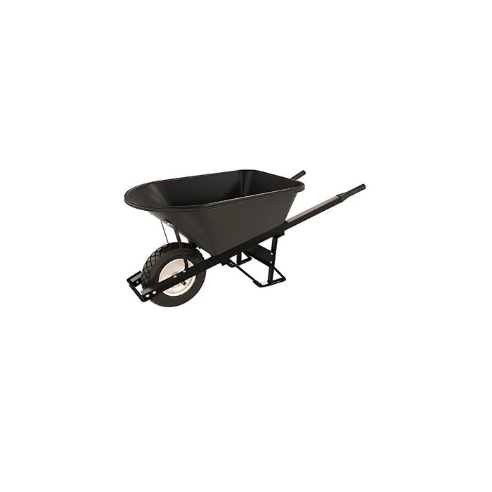 Bon Tool POLY TRAY BARROW - 5 3/4 CU FT - SINGLE KNOBBY TIRE STEEL HANDLE