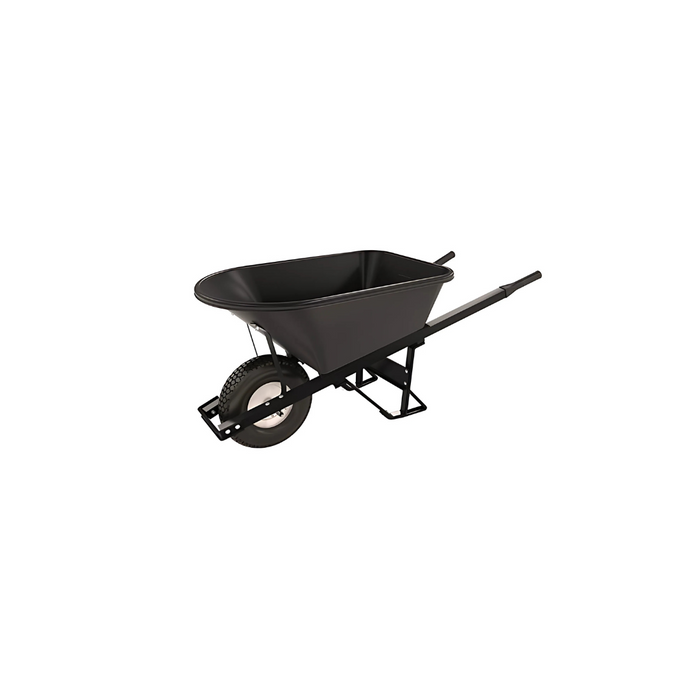 Bon Tool POLY TRAY BARROW - 5 3/4 CU FT - SINGLE KNOBBY TIRE STEEL HANDLE