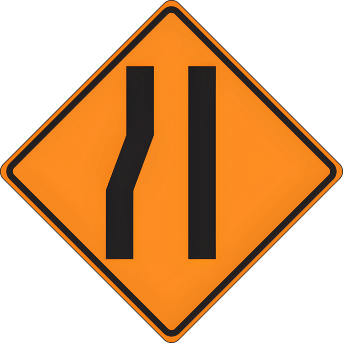 Selectum FRC420DG Roll-Up Construction Sign: Merge Right Lane